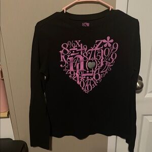 Black Tee with Pink Graphic